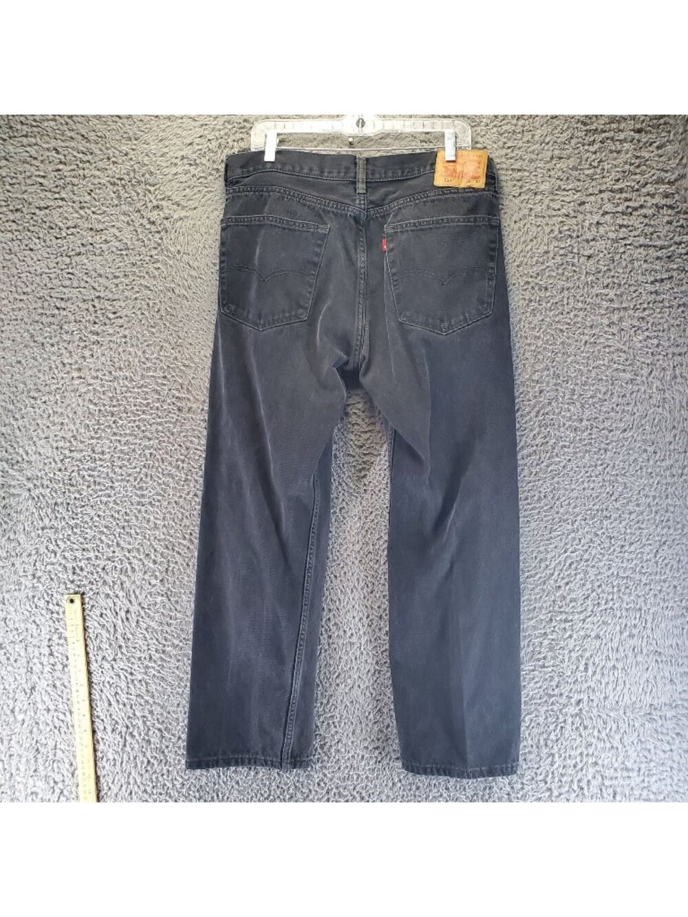 Levis Jeans Mens 36x30 Black 505 Straight Fit 100% Cotton Denim *Read*